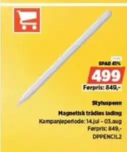 POWER Styluspenn Magnetisk trådløs lading tilbud