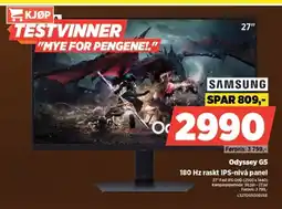 POWER SAMSUNG Odyssey G5 180 Hz raskt IPS-nivå panel tilbud