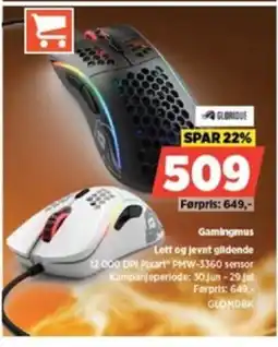 POWER CLORIDUS Gamingmus Lett og jevnt glidende tilbud