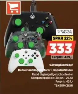 POWER Gamingkontroller Doble rumbling motorer + Impulsutlosere tilbud