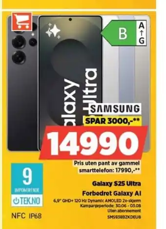 POWER Samsung Galaxy S25 Ultra Forbedret Galaxy Al tilbud