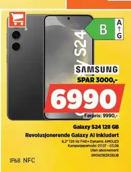 POWER SAMSUNG Galaxy S24 128 GB Revolusjonerende Galaxy Al inkludert tilbud