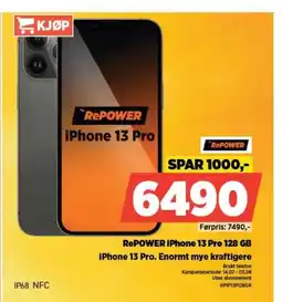 POWER REPOWER REPOWER IPhone 13 Pro 128 GB iPhone 13 Pro. Enormt mye kraftigere tilbud