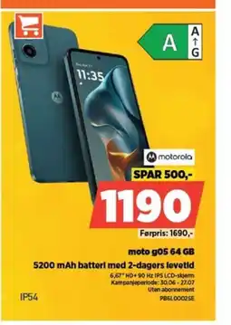 POWER Motorola 5200 mah batteri med 2-dagers levetid tilbud