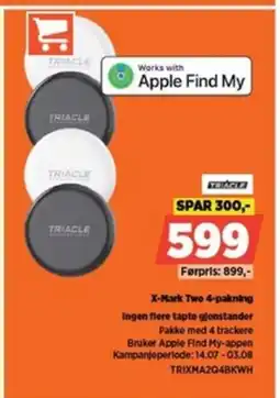 POWER TRIACLE X-Mark Two 4-pakning Ingen flere tapte gjenstander tilbud