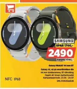 POWER SAMSUNG S Galaxy Watch7 44 mm BT Galaxy Al, nå på smartklokken din tilbud