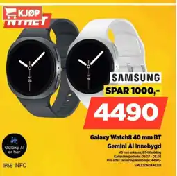 POWER SAMSUNG Galaxy Watch8 40 mm BT Gemini Al innebygd tilbud