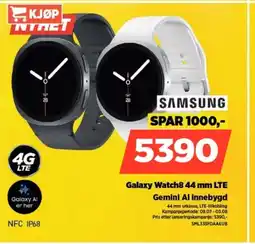 POWER SAMSUNG Galaxy Watch8 44 mm LTE - Gemini Al innebygd tilbud