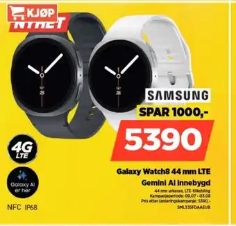 POWER SAMSUNG Galaxy Watch8 44 mm LTE - Gemini Al innebygd tilbud