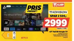 POWER THOMSON 43" Full HD Google TV tilbud