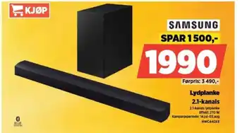 POWER Samsung Lydplanke 2.1-kanals tilbud