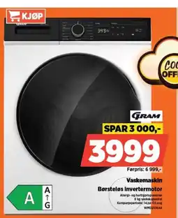 POWER Gram Vaskemaskin Børsteløs invertermotor tilbud
