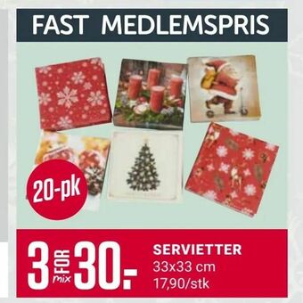 Europris Servietter tilbud