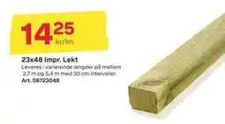 Byggmax 23x48 Impr. Lekt, NOK 14.25 tilbud