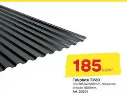 Byggmax Takplate TP20, NOK 185 tilbud