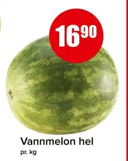Spar Vannmelon hel, NOK 16.9 tilbud