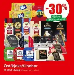 Spar Ost/kjeks/tilbehør tilbud