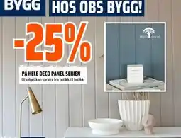 Obs Bygg 25% PÅ HELE DECO PANEL-SERIEN tilbud