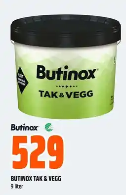 Obs Bygg BUTINOX TAK & VEGG, NOK 529 tilbud