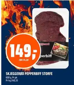 Coop Obs SKJEGGERØD PEPPERBIFF STORFE, NOK 149 tilbud