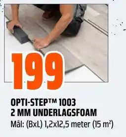Obs Bygg OPTI-STEP 1003 2 MM UNDERLAGSFOAM, NOK 199 tilbud
