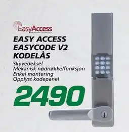 Coop Byggmix EASY ACCESS EASYCODE V2 KODE LÅS, NOK 2490 tilbud