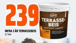 Obs Bygg INFRA 3 ÅR TERRASSEBEIS, NOK 239 tilbud
