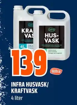 Obs Bygg INFRA HUSVASK/ KRAFTVASK, NOK 139 tilbud