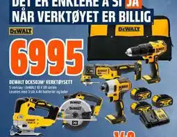 Obs Bygg DEWALT DCK503M³ VERKTØYSETT, NOK 6995 tilbud