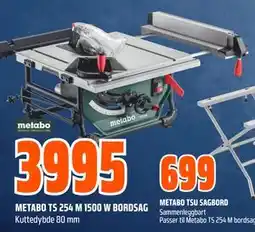 Obs Bygg METABO TS 254 M 1500 W BORDSAG, NOK 3995 tilbud