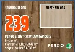 Obs Bygg PERGO VISBY 1-STAV LAMINATGULV, NOK 239 tilbud