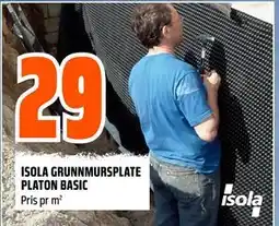 Obs Bygg ISOLA GRUNNMURSPLATE PLATON BASIC, NOK 29 tilbud