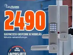 Obs Bygg EASYACCESS EASYCODE V2 KODELÅS, NOK 2490 tilbud