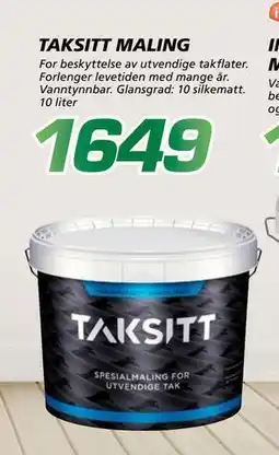 Coop Byggmix TAKSITT MALING, NOK 1649 tilbud
