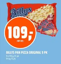 Coop Obs BILLYS PAN PIZZA ORIGINAL 9 PK, NOK 109 tilbud