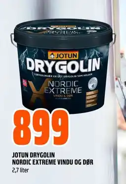 Obs Bygg JOTUN DRYGOLIN NORDIC EXTREME VINDU OG DØR, NOK 899 tilbud