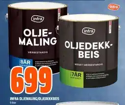 Obs Bygg INFRA OLJEMALING/OLJEDEKKBEIS, NOK 699 tilbud