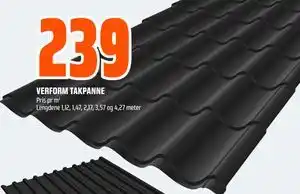 Obs Bygg VERFORM TAKPANNE, NOK 239 tilbud