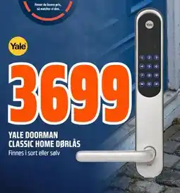 Obs Bygg YALE DOORMAN CLASSIC HOME DØRLÅS, NOK 3699 tilbud