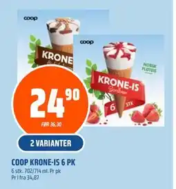 Coop Obs COOP KRONE-IS 6 PK, NOK 24.9 tilbud