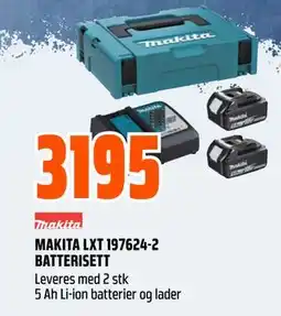 Obs Bygg MAKITA LXT 197624-2 BATTERISETT, NOK 3195 tilbud
