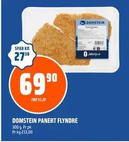 Coop Obs DOMSTEIN PANERT FLYNDRE, NOK 69.9 tilbud