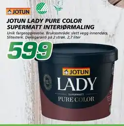 Coop Byggmix JOTUN LADY PURE COLOR SUPERMATT INTERIØRMALING, NOK 599 tilbud