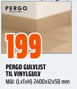 Obs Bygg PERGO GULVLIST TIL VINYLGULV, NOK 199 tilbud
