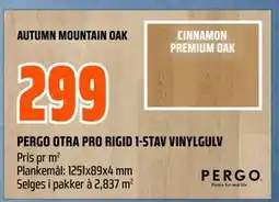 Obs Bygg PERGO OTRA PRO RIGID 1-STAV VINYLGULV, NOK 299 tilbud
