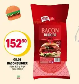 Coop Extra GILDE BACONBURGER, NOK 152.5 tilbud