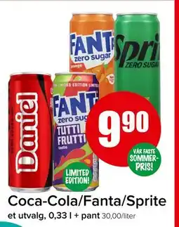 Spar Coca-Cola/Fanta/Sprite, NOK 9.9 tilbud