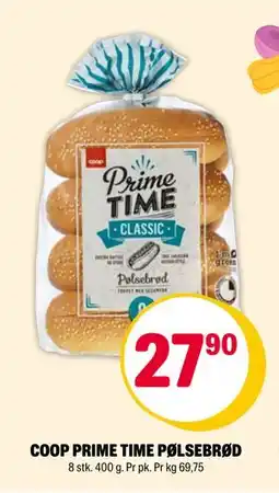 Coop Extra COOP PRIME TIME PØLSEBRØD, NOK 27.9 tilbud