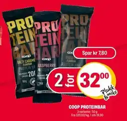 Coop Extra COOP PROTEINBAR, NOK 32 tilbud