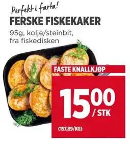 Meny FERSKE FISKEKAKER, NOK 15 tilbud